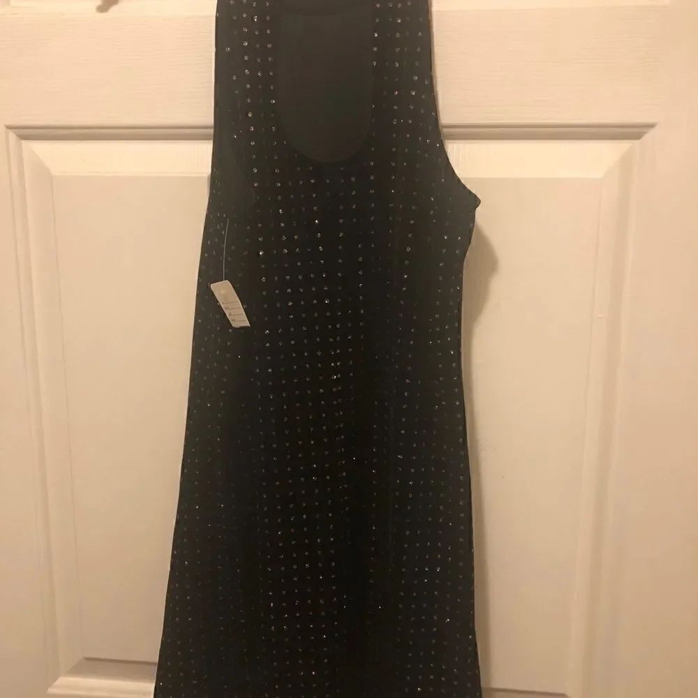 47-Little black halter dress with sparkles. - Picture 6 of 6
